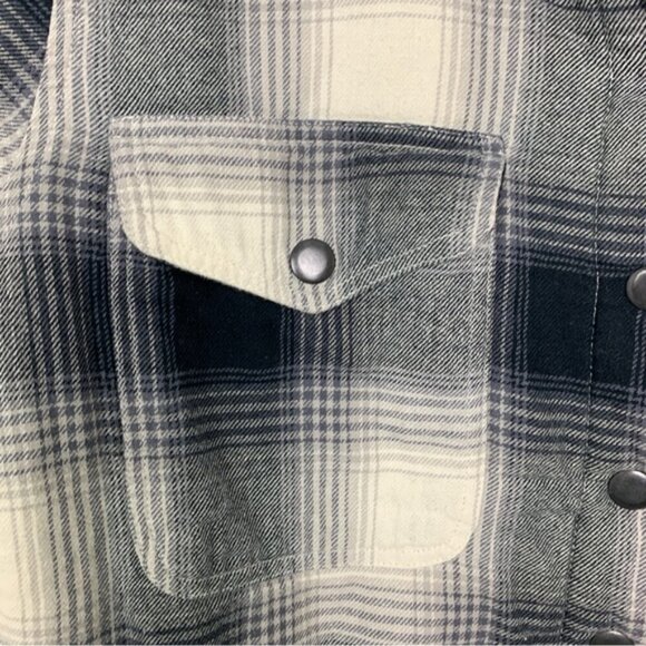 Lucky Brand Sherpa Lined Plaid Flannel Jacket Shacket - Picture 5 of 10
